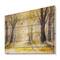 Designart - Bright Sunshine Through The Forest Trees I - Traditional Print on Natural Pine Wood